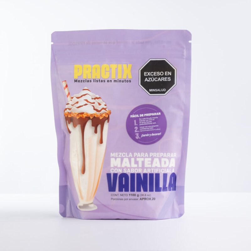 Empaque malteada sabor vainilla 1100 gramos